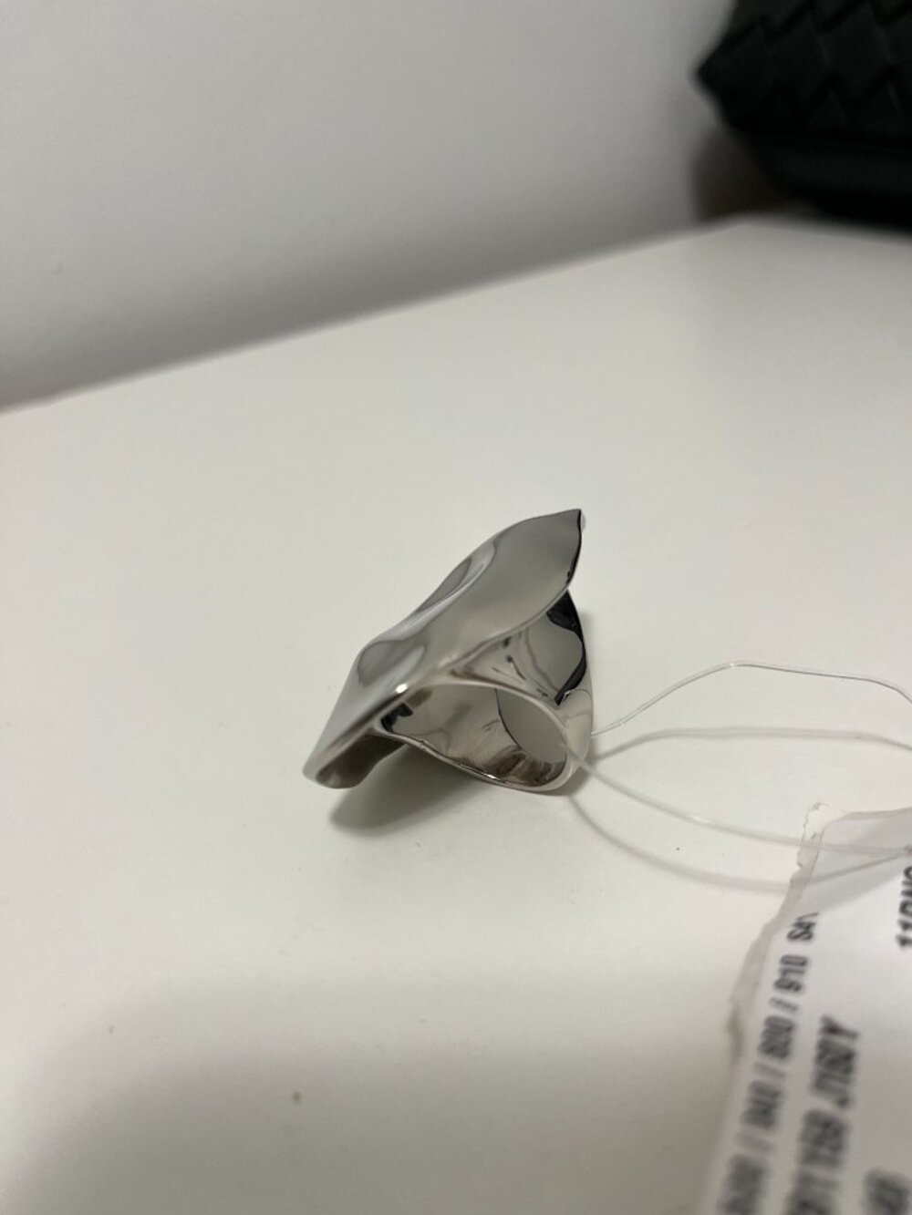 $590 Alexander McQueen Beam Ring color: SILVER New Size 11 Statement Ring Women - Picture 10 of 15